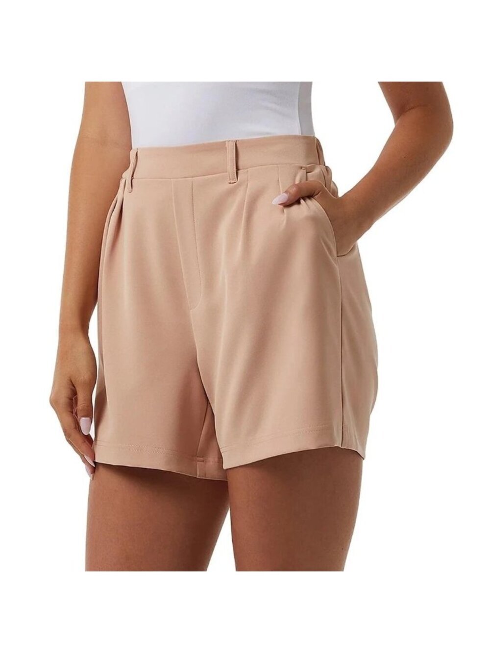 NWT 32 Degrees Cool Women's XL Orange Pull-On Shorts Elastic Waist High Rise